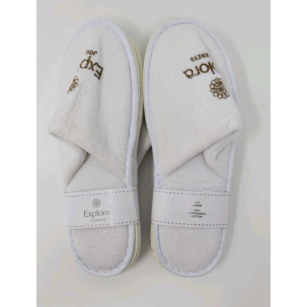 Explora Journeys Cruise Disposable Spa Slippers - 2 Pair - One Size Fits Most